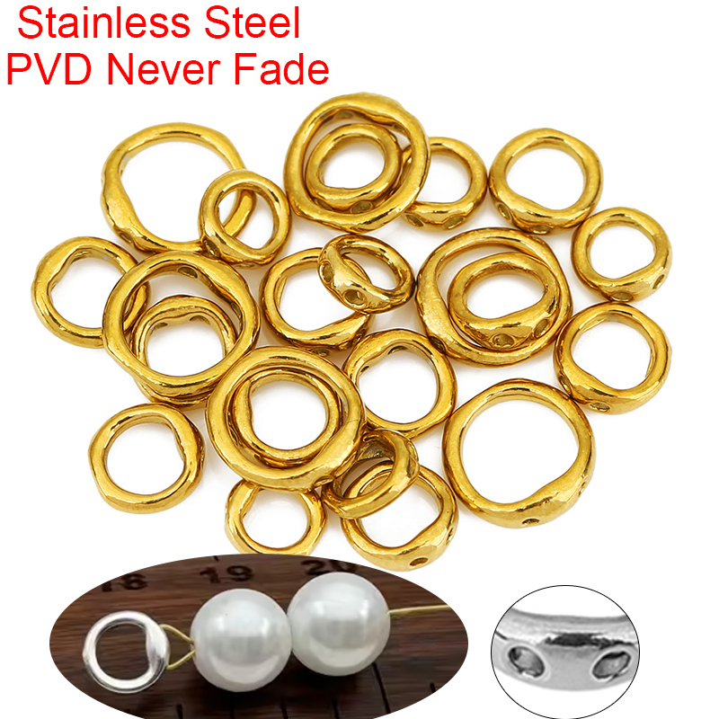 Jewelry Making Designs - 20 Stück Edelstahl-Halskettenverschlüsse, Haken, Fädeln, Perlenzubehör,