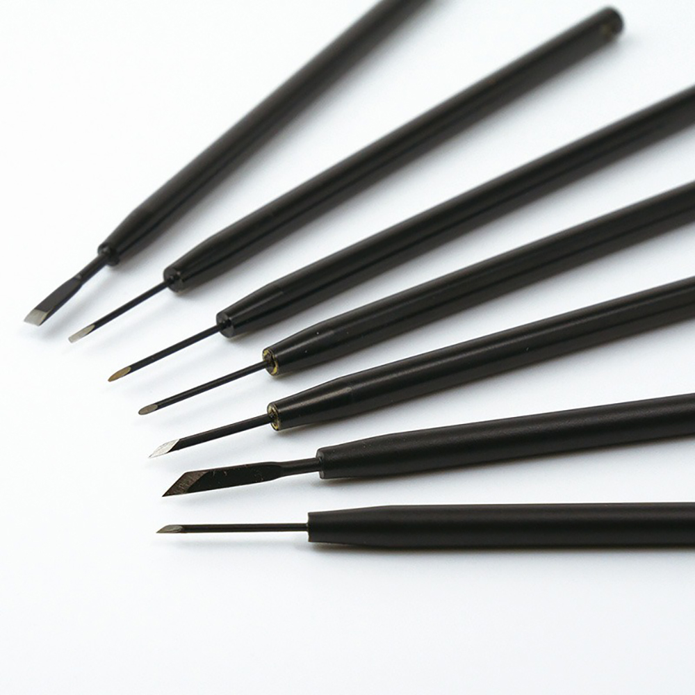 Jewelry Making Japan - EIGER TOOL 7-teiliges Präzisions-Mikromesser-Wachsschnitzset aus Hochkarbon-Stahl,