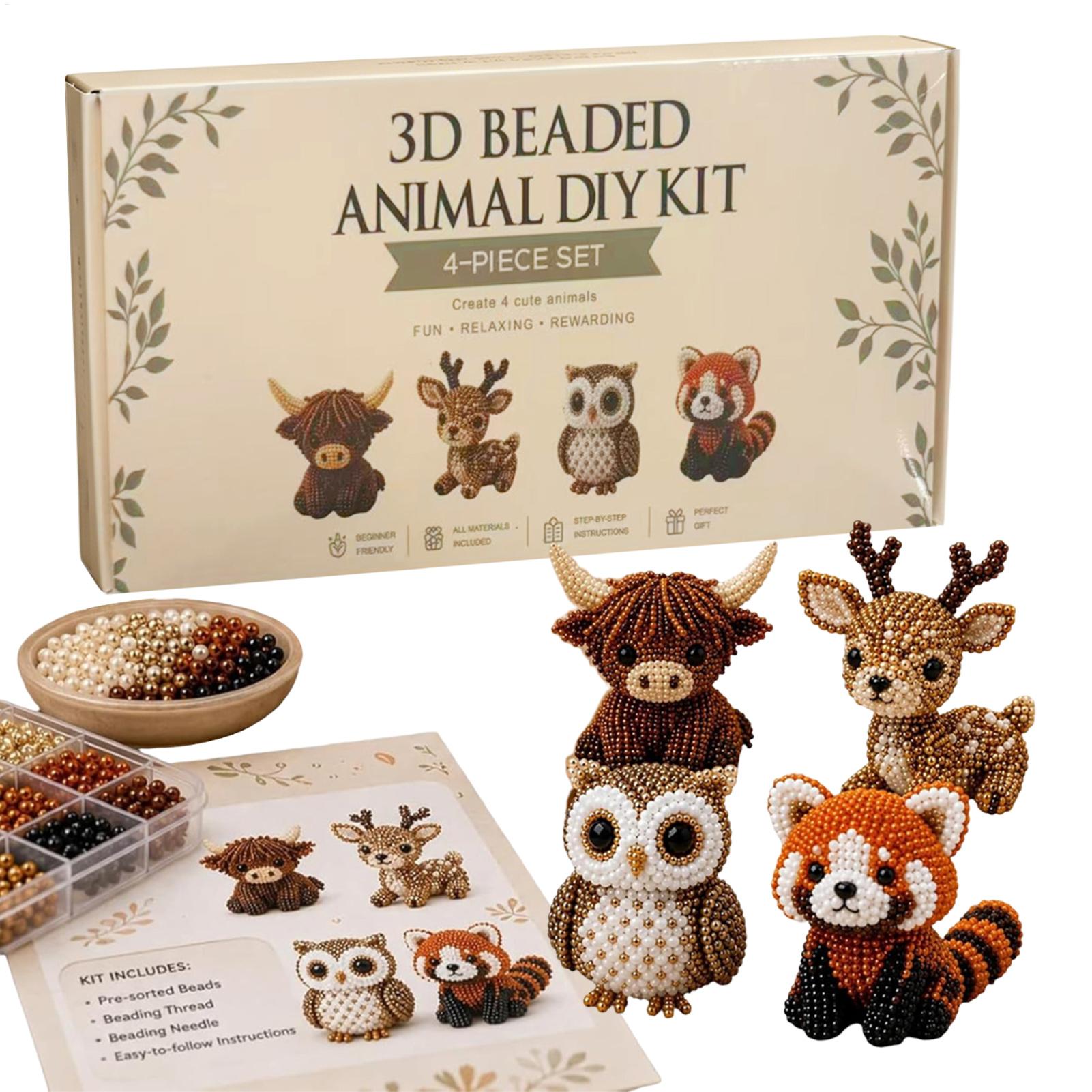 Jewelry Making Kit For Kids - DIY 3D Perlen-Tier-Set Handgemachtes Perlenarbeits-Kunsthandwerk-Set mit