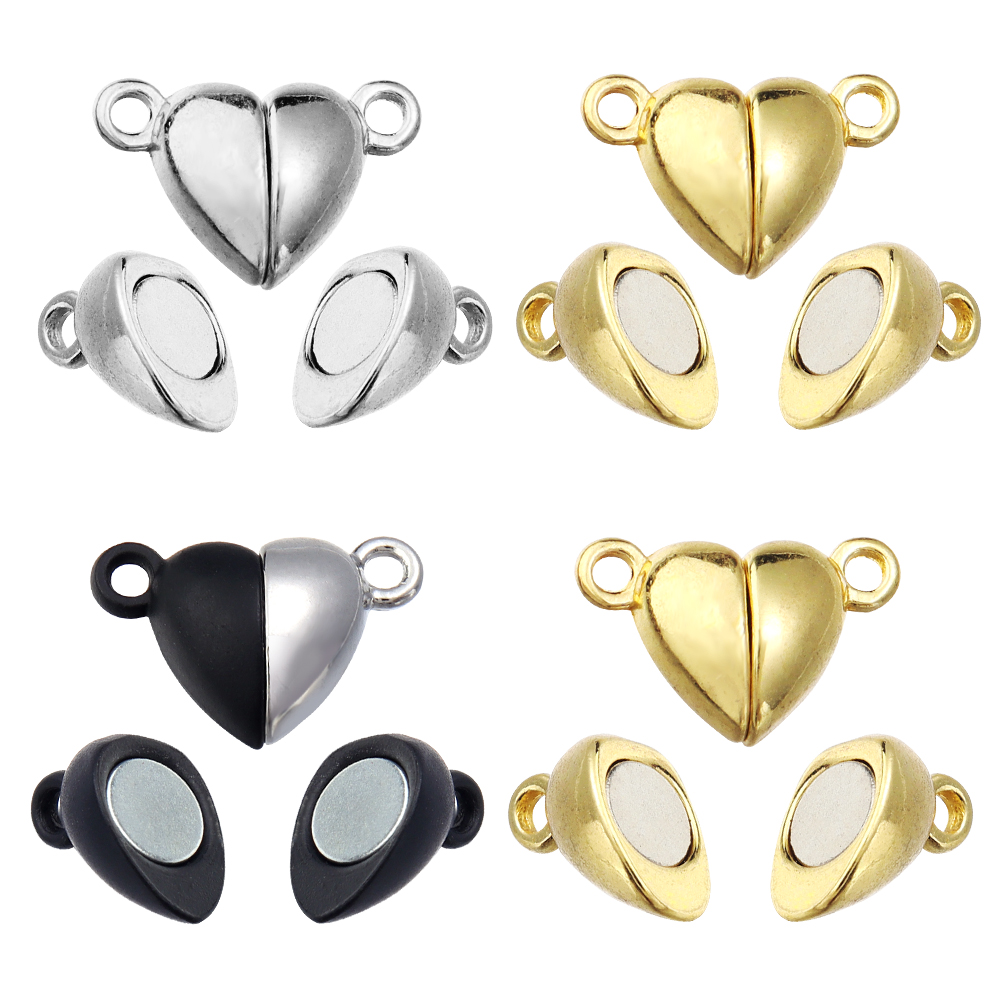 Jewelry Making Designs - 5 Stück/Set Legierung Herzförmige Magnetverschlüsse für