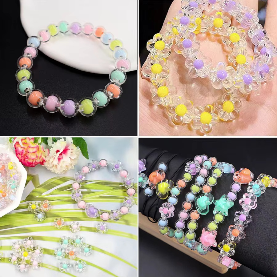 174 Stück/Box Herz-Acrylperlen – Jewelry Making Kit For Kids Bewertung und Preis