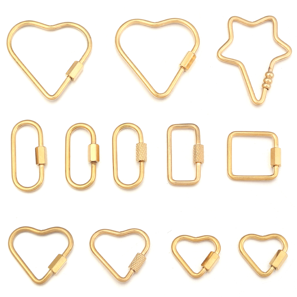 2pcs Gold Edelstahl Herz Schra – Jewelry Making Designs Bewertung und Preis