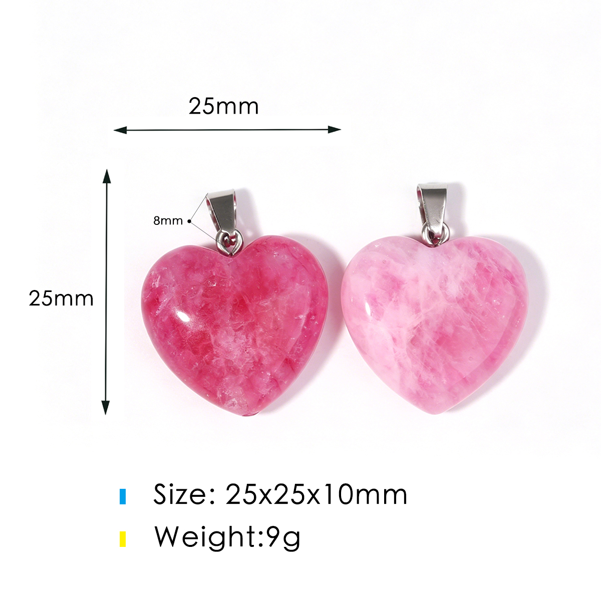 Zufällige herzförmige Steinanh – Jewelry Making Japan Bewertung und Preis